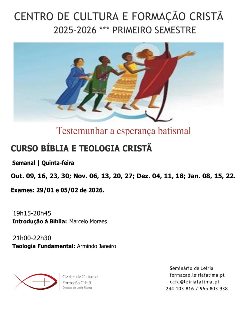Curso Bíblia e Teologia – Propostas de Formação para o I semestre 2025-26